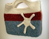 Stripes crocheted purse OOAK