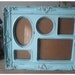 Shabby Cottage Aqua blue Frame ... 5 frames in 1 ... ornate Chic Paris Apartment