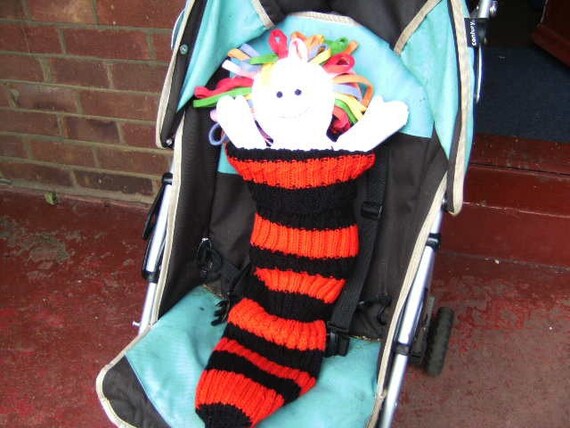 Red and Black striped baby cocoon/body sock