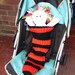 Red and Black striped baby cocoon/body sock