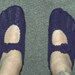 Dark purple non slip slippers