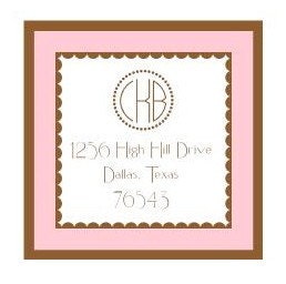 Buy gift labels and cards - Pink and Brown Sticker, Enclosure Card, Address Labels, Bookplates, Gift Labels - Set of 24