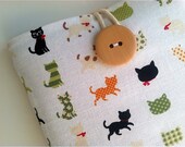 Kindle Fire Case, Kindle Cover, Kindle Paperwhite, Fire HD, Nexus 7 or Custom Padded eReader Tablet Case - Cute Cats