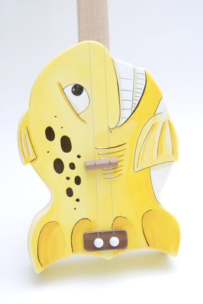 The Yellow Fish Guitar 1,2,or 3 string