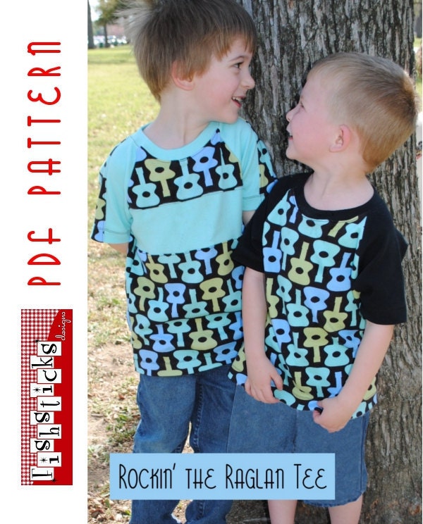 PDF Sewing Pattern:  Rockin' the Raglan (Instant Download)
