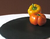 Large Black SALVAGED SLATE PLACEMAT with Eco-Backing - Wedding & Housewarming Gift