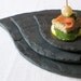 Set of 3 LEAF SALVAGED Black Slate Placemats, Trays, Platters with Eco-Backing - Perfect Housewarming or Wedding Gift