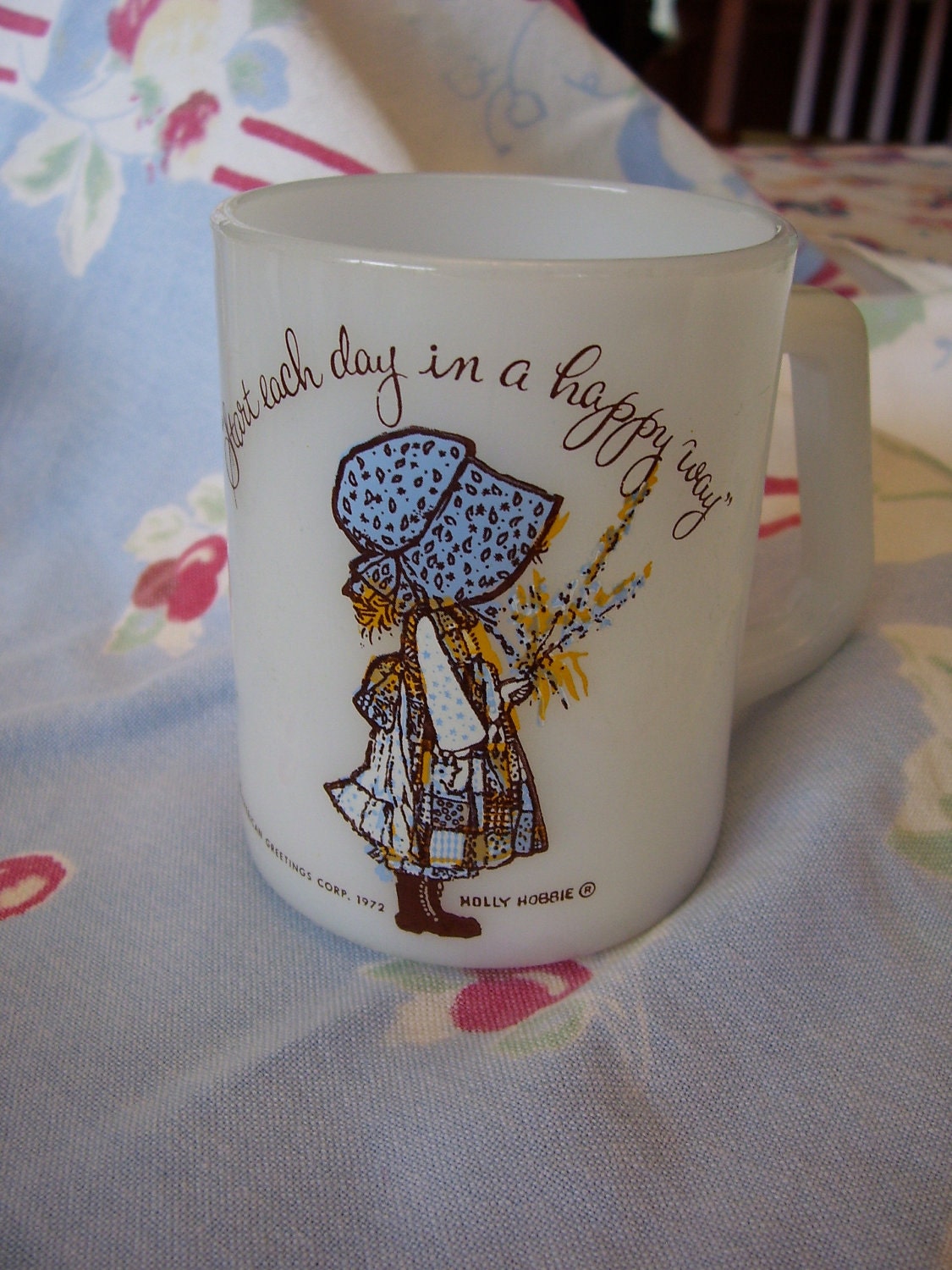 1972 Federal Fireking Holly Hobbie Coffee Mug