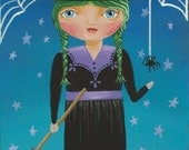 Esmarelda and Itsy Bitsy ORIGINAL Folk Art Painting FREE Shipping