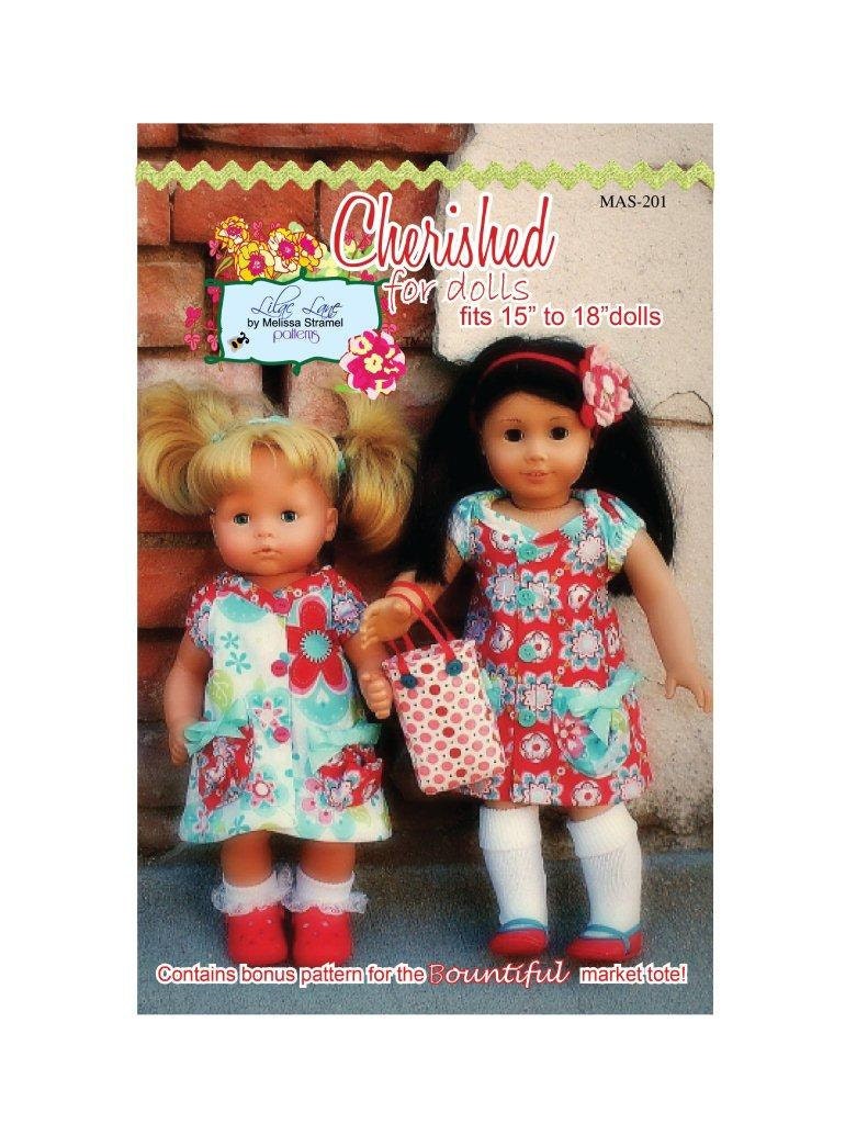 Cherished for Dolls Dress e-Pattern for American Girl and Bitty Baby 15" 18" dolls