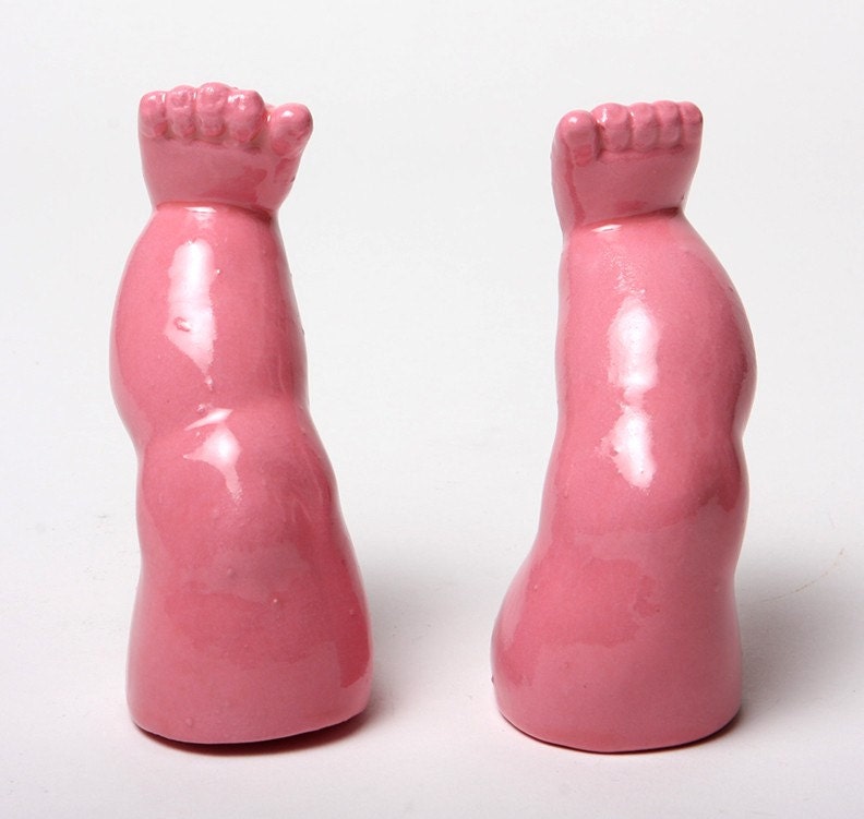 Baby Legs Ceramic Salt and Pepper Shakers - Still Kickin