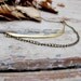 Blades of Grass - Curved Brass Bar and Chain Necklace