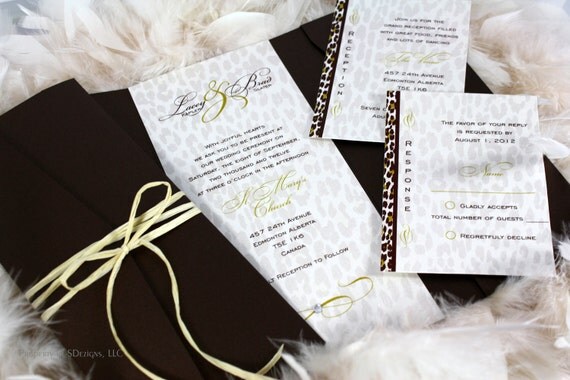 Leopard Wedding Invitation Suite 2 Il_570xn