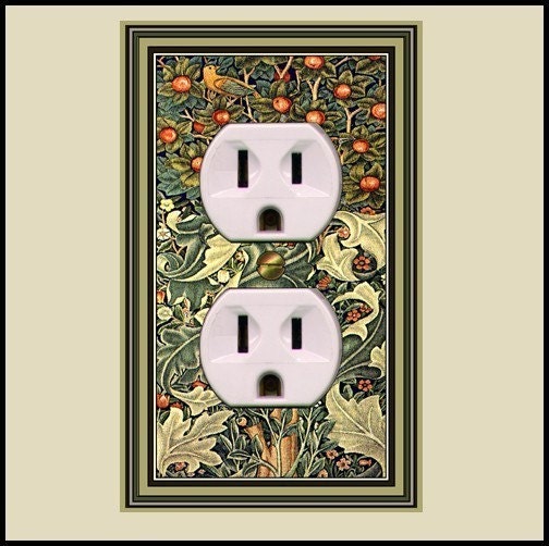 Mrs Butler switchplate - art nouveau wm morris tree of life outlet  520-r1