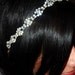 SANDRA - Bridal Crystal Rhinestone Headband or Halo- Crystal Headband, Wedding Headband,  Headpiece, Bridal Headpiece, tie on