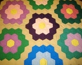 Antique vintage quilt Grandmother's Garden 1930s
