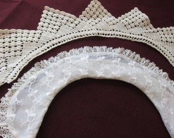 French vintage lace collars  juvenile 1940s Two 2