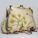 Summer garden---luxury jacquard and leather clutch bag