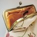 Summer garden---luxury jacquard and leather clutch bag