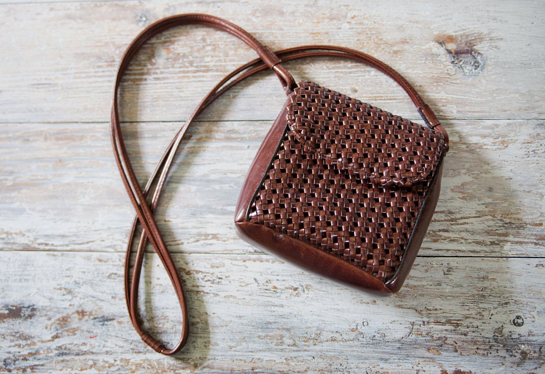 Leather Mini Woven Cross-Body