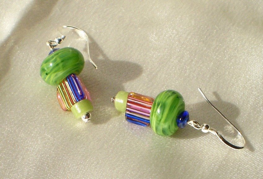Triangular multi-stripe and Spiral Lampwork