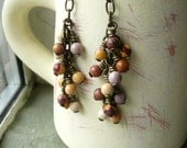 Mookaite Boho Chic Dangle Earrings  - Nightshade