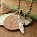 Silver Feather and Old Coins Coin Unisex Ball Chain Necklace - World Traveler