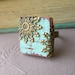 Cottage Chic Cockatoo Adjustable Scrabble Tile Ring - The Majestic