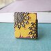 Mustard Yellow Adjustable Scrabble Tile Ring - The Grand Hall - Nickel Free