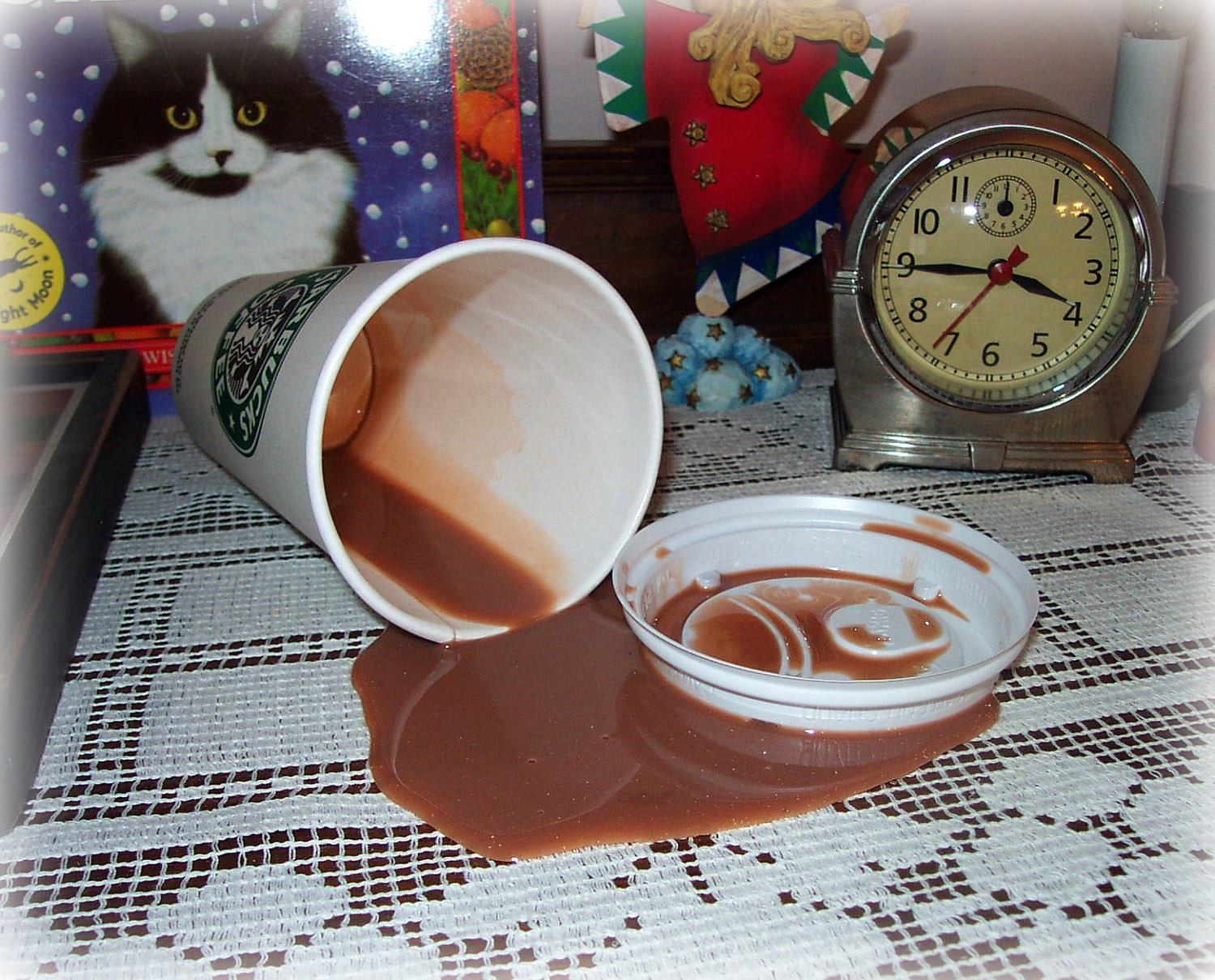 hot chocolate spill