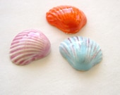 Ceramic Mosaic tiles sea shells sculpted handmade hand painted supplies decor