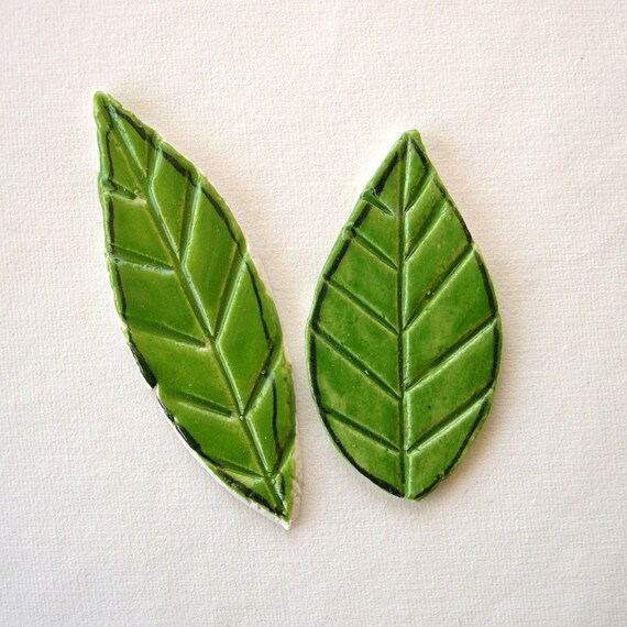 Mosaic tile ceramic leaf leaves ceramic art by ArtTileMosaics