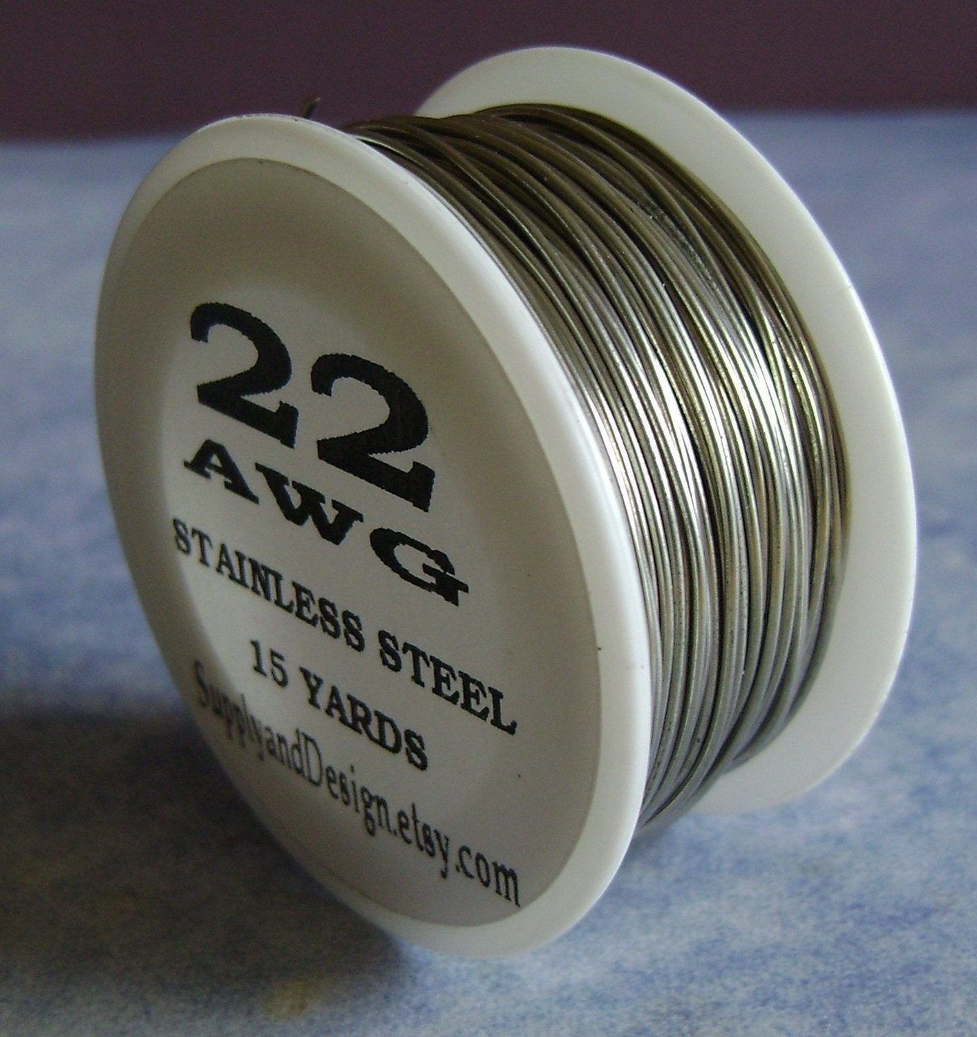 22 Gauge BARE Stainless Steel Wire 45 Feet by SupplyandDesign