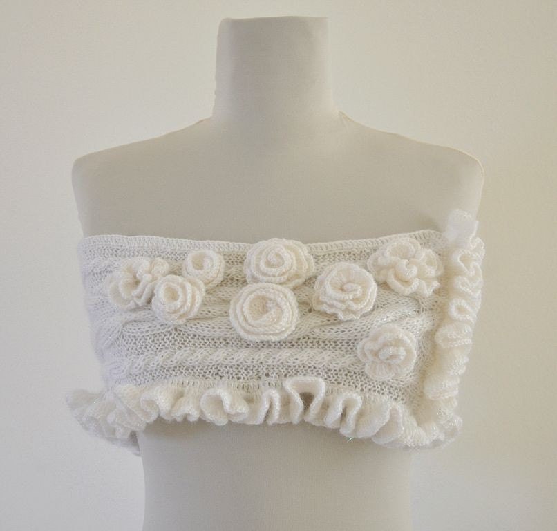 White Mohair Capelet Hand Knit Wedding Wrap For Brides And Bridesmaids
