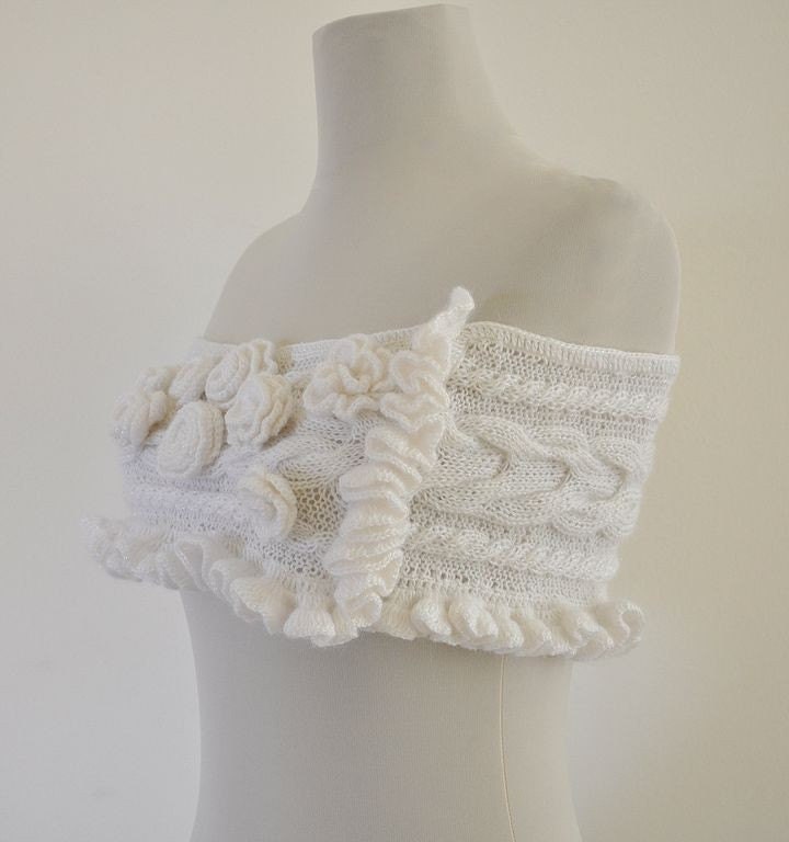 White Mohair Capelet Hand Knit Wedding Wrap For Brides And Bridesmaids