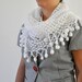 Crochet Shawl Cowl Wedding Shawl White 30% DISCOUNT was 60 USD now 42 USD black friday etsy cyber monday etsy