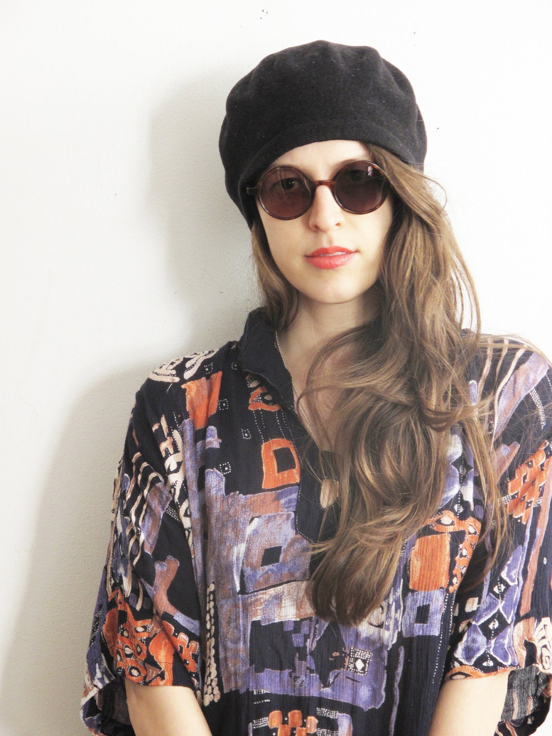 Black Wool Beret. XS/S