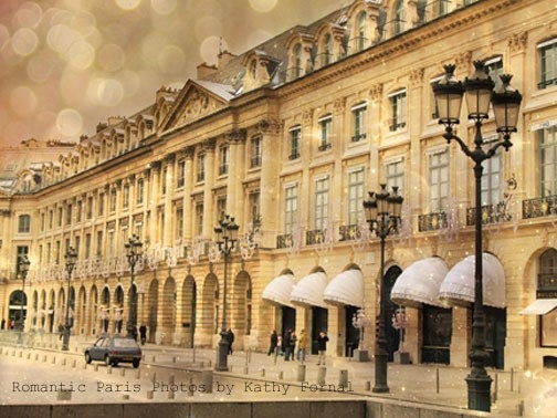 Paris Photos Note Card, Paris La Place Vendome, Romantic Paris Architecture, Fine Art Photograph - Paris Note Card 5" x 7"