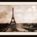 Paris Landscape Photography - Dreamy Paris Prints, Eiffel Tower Sepia Photos, Fine Art Paris Photographs 5" x 7"
