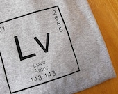 T-shirt - Women's Love Lv Periodic Table Screen Print Tee