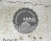 Mendhi, Slate Grey - custom contact / calling cards for moms, blogs and businesses.