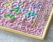 Small Cat Carrier Quilt, Pet Blanket, Butterfly Print, Handmade