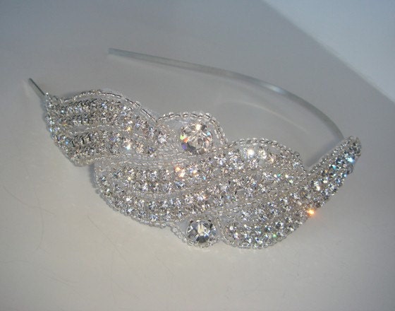Wedding Headpiece, crystal headband, rhinestone headband, bridal headband, bridal headpiece, Wedding Accessory, Wedding, Accessories, -SIREN