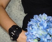 Cuff,  rhinestone cuff, rhinestone bracelet, bridal cuff, cuff bracelet, jewelry, bridesmaid, rhinestone cuff, accessories, black cuff