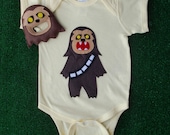 Sewing Wars - Baby Chewbaboo Infant Bodysuit and Rattle Combo