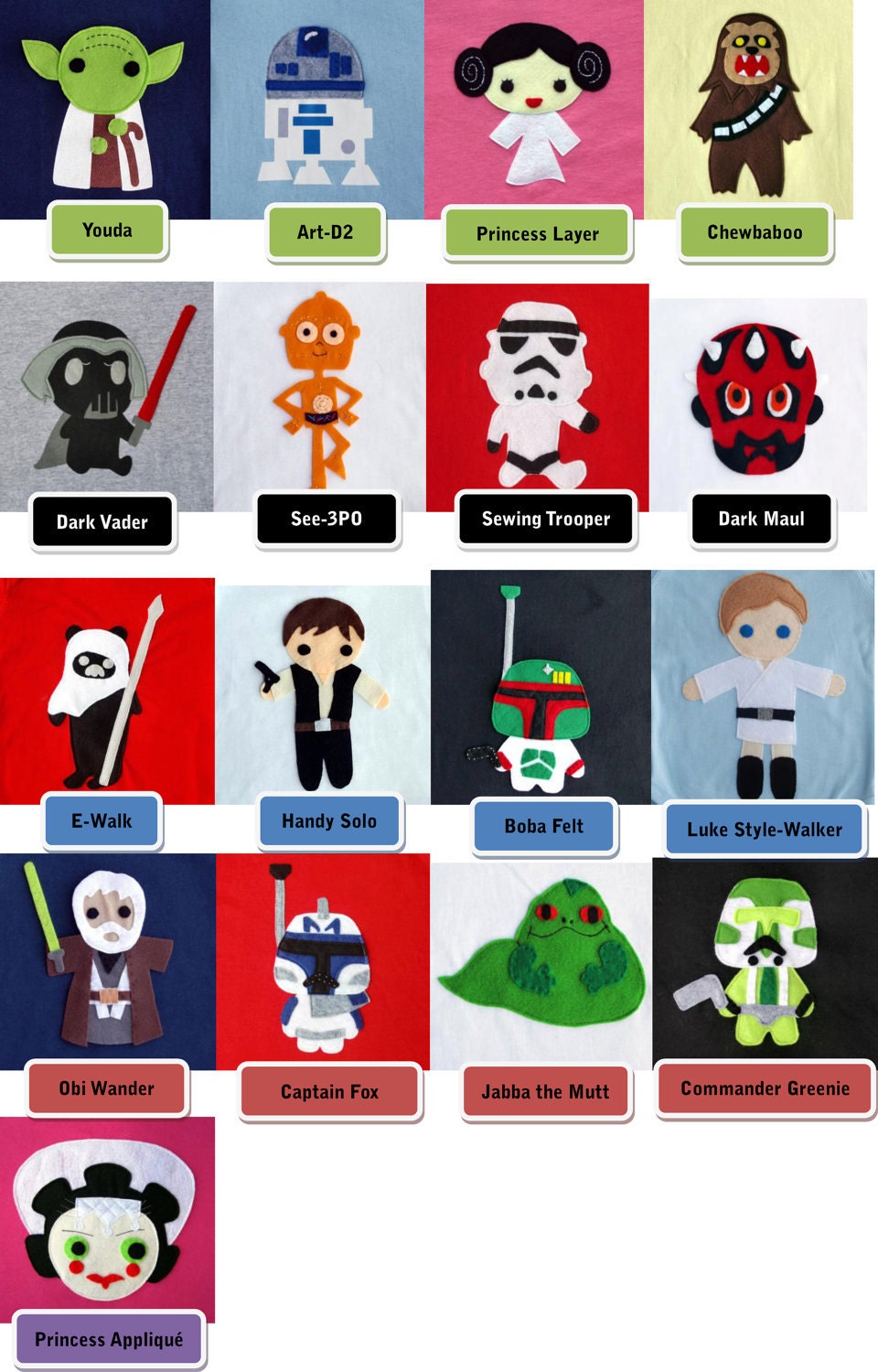 Sewing Wars Custom Made Kids Shirt: Create ONE and ONLY Shirt with Your Choice of Sewing Wars Character