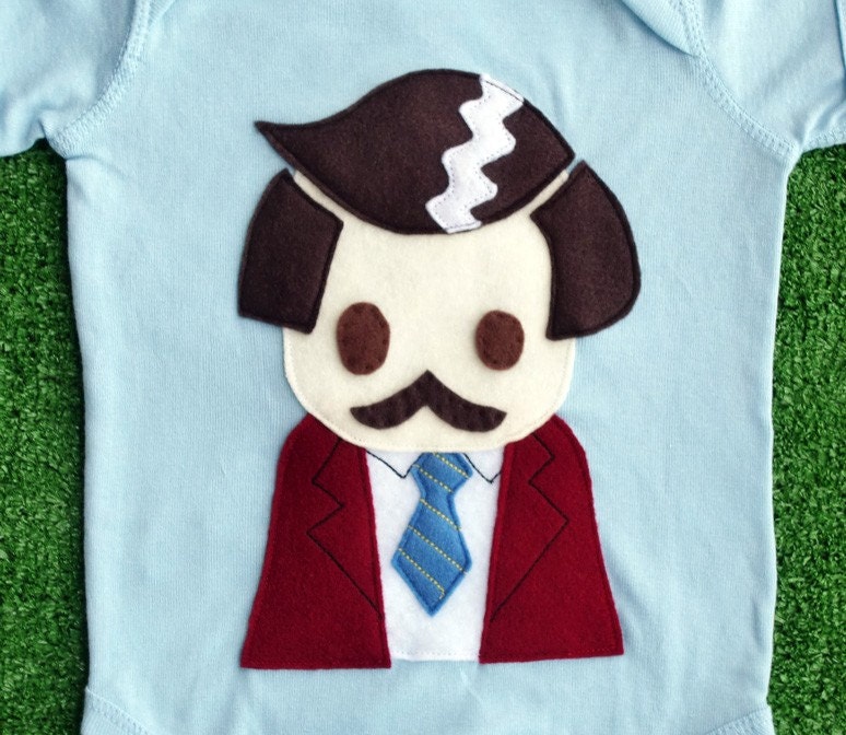 Stay Crafty... Burgundy Jacket Man Infant Bodysuit