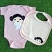 Sewing Wars - Princess Layer Baby Girl Infant Bodysuit and Bib Combo