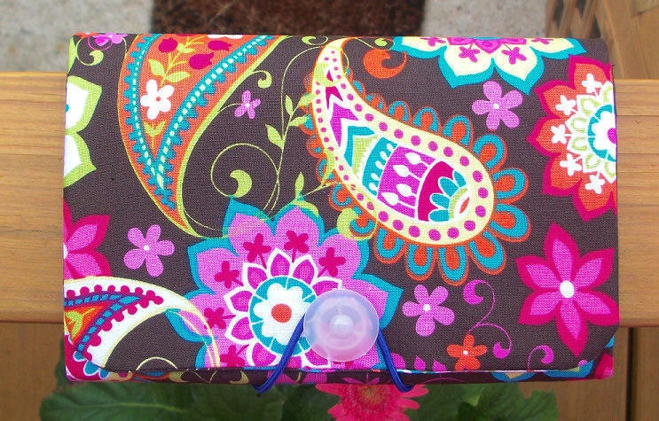 Coupon holder Organizer / holder /  keeper  - Michael Miller - Paisley Spree in Cocoa