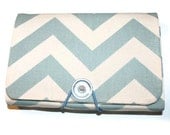 Coupon Organizer / holder /  keeper  - Chevron Blue Natural - Zig Zag - ZigZag